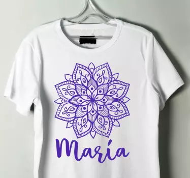 Mandala-motief t-shirt met naam - TenStickers