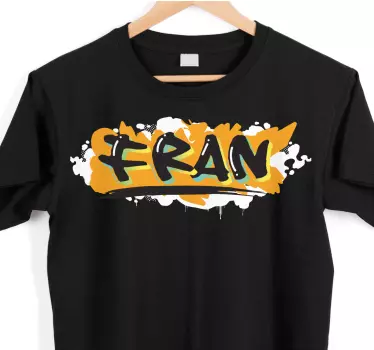 Jonge graffiti stijl t-shirt met naam - TenStickers