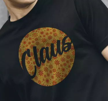 Kerst t-shirt feestelijke claus print - TenStickers