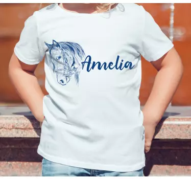 Kinderen t-shirt amelia's paardenschilderij - TenStickers