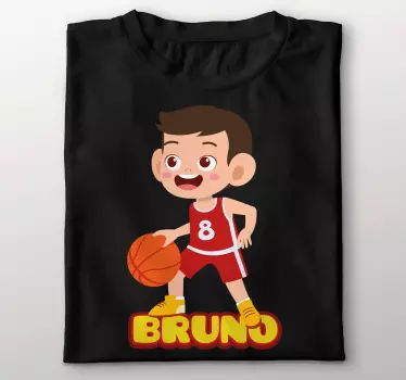 Kinderen t-shirt enthousiaste jonge basketbalspeler - TenStickers