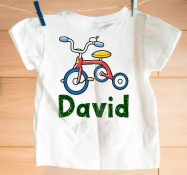 Kinderen t-shirt kleurrijk driewielerontwerp - TenStickers
