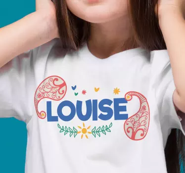 Kinderen t-shirt kleurrijk naam ontwerp - TenStickers