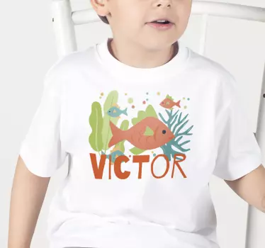 Kinderen t-shirt kleurrijke vissen thema - TenStickers