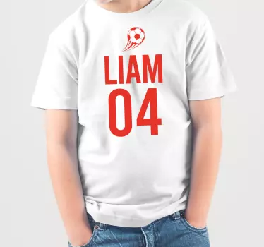 Kinderen t-shirt liam voetbal sport - TenStickers