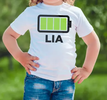 Kinderen t-shirt oplaadbare energie - TenStickers