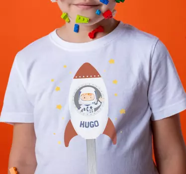 Kinderen t-shirt rocket avontuur thema - TenStickers