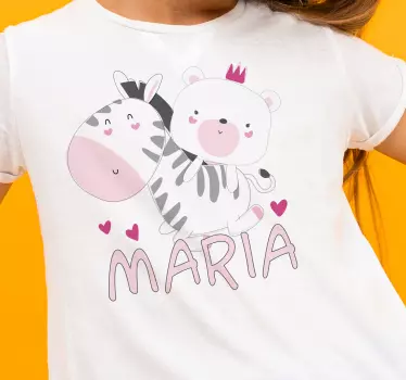 Kinderen t-shirt schattige dieren vrienden - TenStickers
