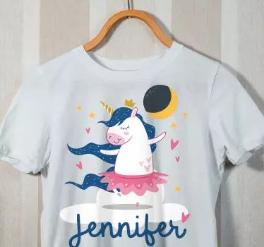 Kinderen t-shirt schattige eenhoorn ballerina - TenStickers