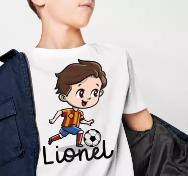 Kinderen t-shirt schattige voetballer - TenStickers