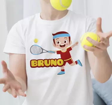 Kinderen t-shirt speelse tennis kampioen - TenStickers