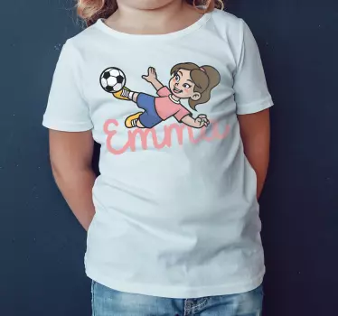 Kinderen t-shirt speelse voetbalavontuur - TenStickers