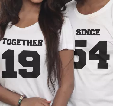 Koppels t-shirts samen herinneringen - TenStickers