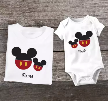 T-shirts moeders en dochters op maat mama minnie - TenStickers