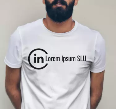 Aangepast linkedin-account t-shirt - TenStickers