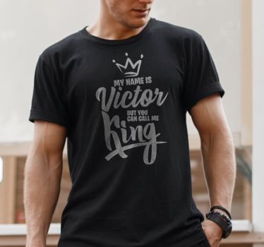 Noem me koning T-shirt met naam - TenStickers