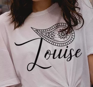Paisley-ontwerp t-shirt met naam - TenStickers