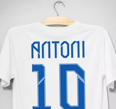 T-shirt antoni nummerstijl - TenStickers