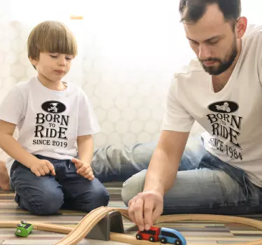 T-shirt geboren om te rijden shirts - TenStickers