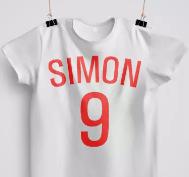 T-shirt gepersonaliseerde naam en nummer - TenStickers