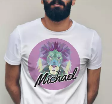 T-shirt kleurvol leeuwenportret - TenStickers