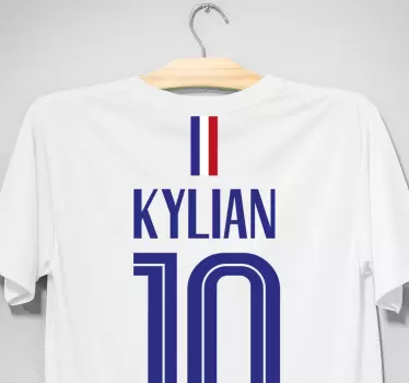 T-shirt kylian jersey nummer - TenStickers