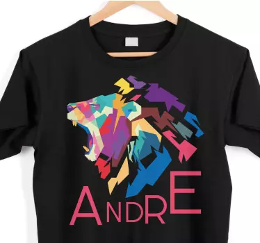 T-shirt met kleurrijke leeuw graphic - TenStickers