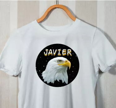 T-shirt met naam adelaar hoofd met javier - TenStickers