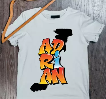 T-shirt met naam adrian naamontwerp - TenStickers