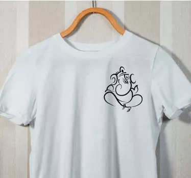 T-shirt met naam elegant ganesha symbool - TenStickers