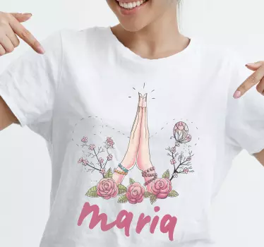 T-shirt met naam gebedshanden grafisch - TenStickers