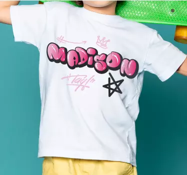 T-shirt met naam gepersonaliseerd naamontwerp - TenStickers