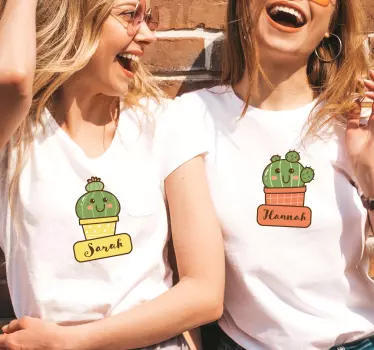 T-shirt met naam gepersonaliseerde cactus t-shirts - TenStickers