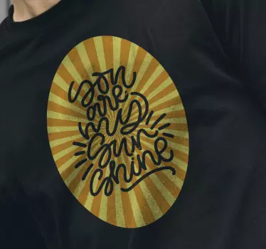 T-shirt met naam jij bent mijn zonnestraal - TenStickers