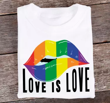 T-shirt met naam kleurrijke liefde verklaring - TenStickers