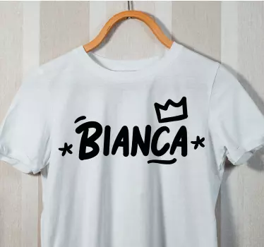 T-shirt met naam kroon naam decor - TenStickers
