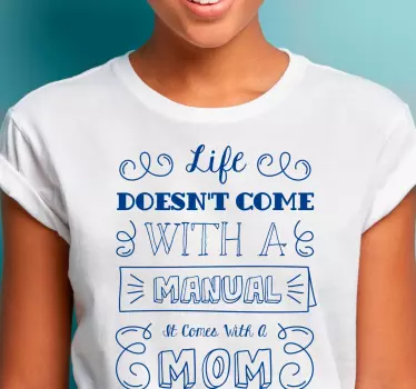 T-shirt met naam leven komt met mama - TenStickers