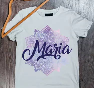 T-shirt met naam mandala met persoonlijke naam - TenStickers