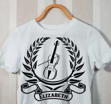 T-shirt met naam muzieklaureaat embleem - TenStickers