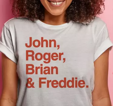 T-shirt met naam namen duidelijk weergegeven - TenStickers