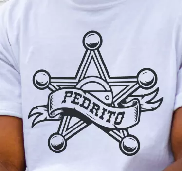 T-shirt met naam sheriffster op maat - TenStickers