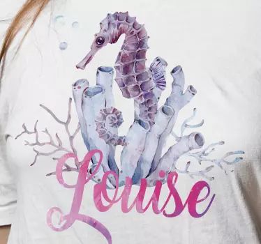 T-shirt met naam zeepaard naamontwerp - TenStickers