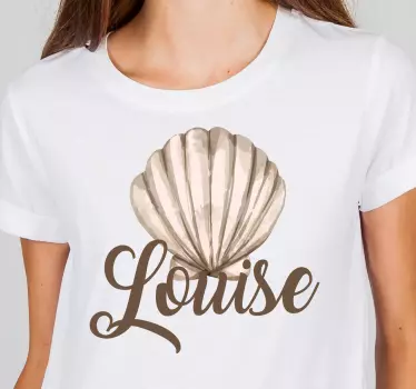 T-shirt met stijlvol schelp monogram - TenStickers