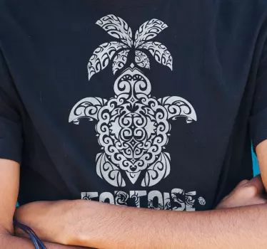 T-shirt met tropisch schildpadontwerp - TenStickers