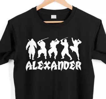 T-shirt ninja actie silhouetten - TenStickers