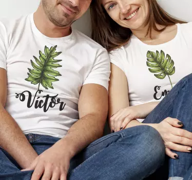 T-shirts moeders en dochters bladerige koppels kleding - TenStickers