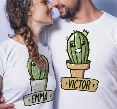 T-shirts moeders en dochters cactus koppel ontwerp - TenStickers