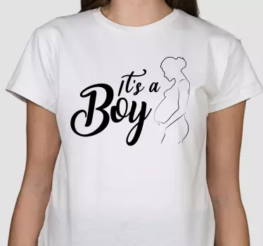 T-shirts moeders en dochters het is een jongen aankondiging - TenStickers