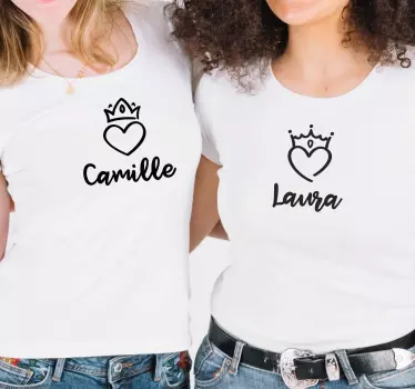 T-shirts moeders en dochters majestic heart shirts - TenStickers