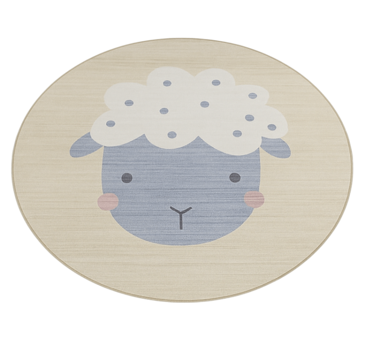 Beige babyschaap vinyl tapijt voor meer kinderen - TenStickers